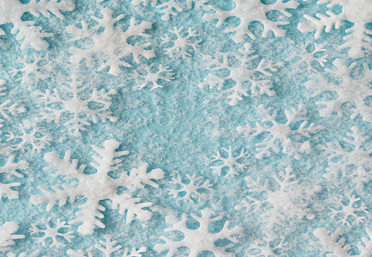 Snowflake winter photography background
