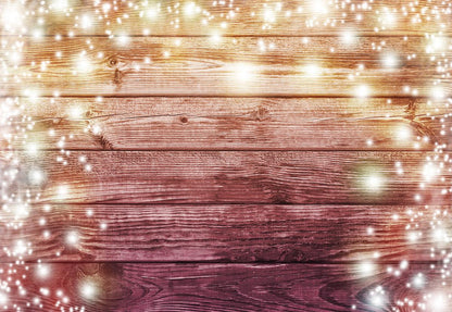 Light Snowflake Wood Wall Photography Backdrop for Christmas