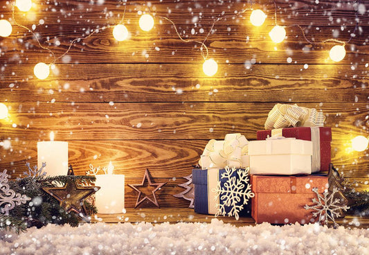 Christmas Light Star Photography Backdrop Snowflake Background