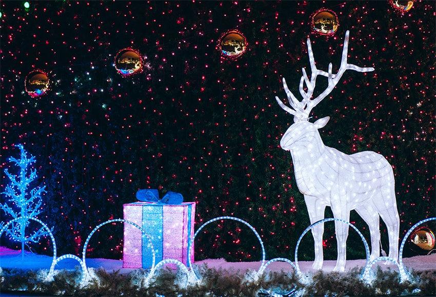 Bright Elk Glitter Christmas Backdrops