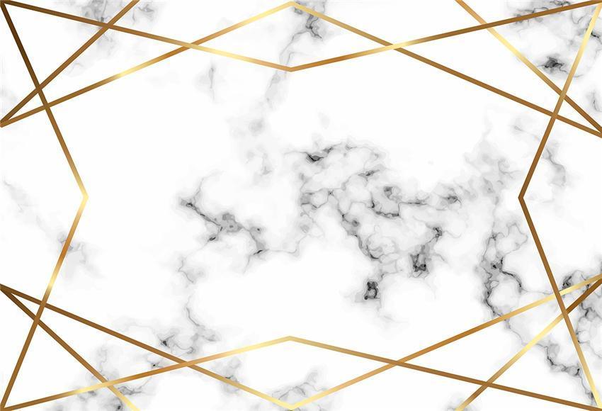 Grey Texture White Marble Gold Line Photo Studio Backdrop