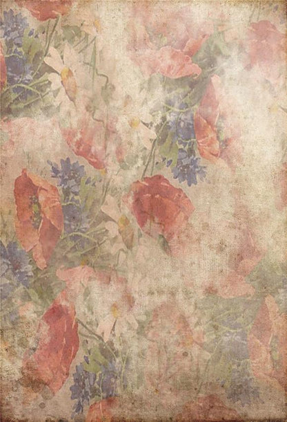 Red Floral Abstract Backdrops