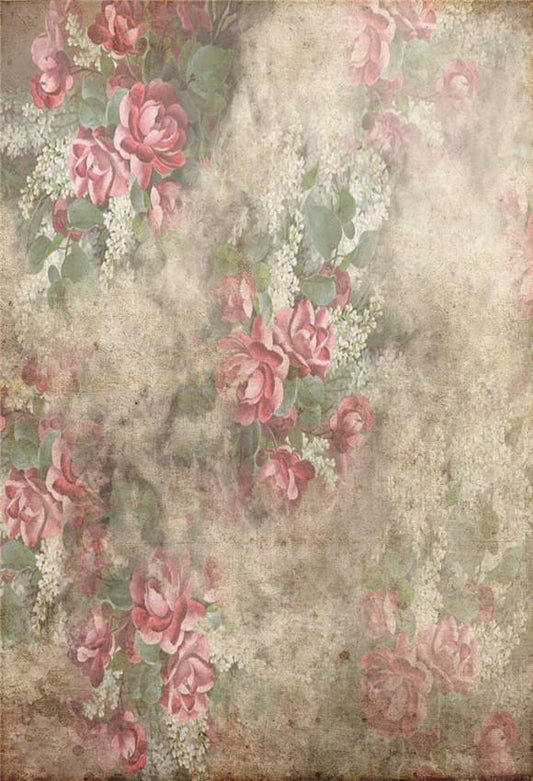 Abstract Pink Flowers Newborn Backdrops