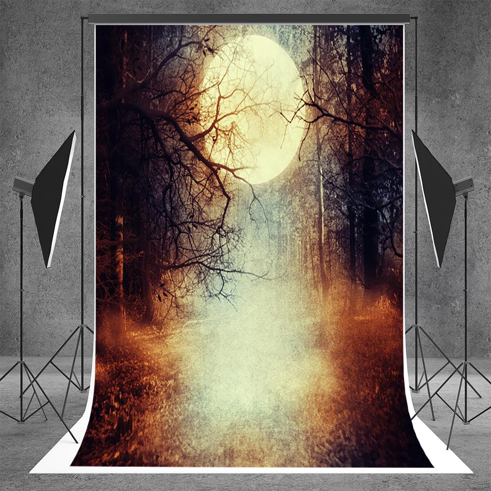Scary Night Branches Fall Photography Backdrops