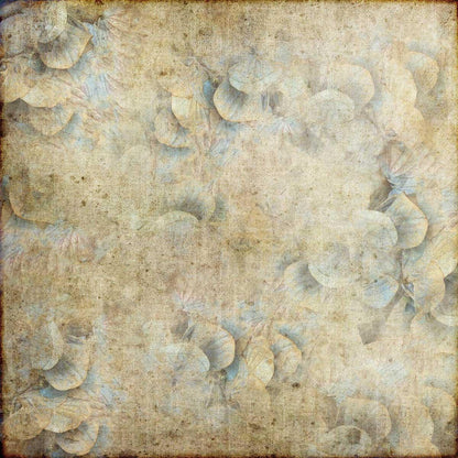 Blue Leaves Vintage Floral Petal Backdrops for Photography