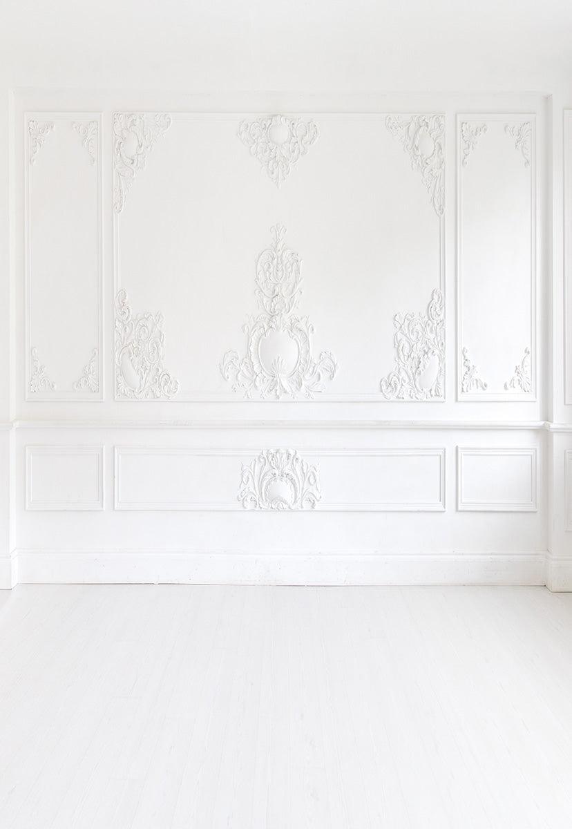 White Sculpture Wall Wedding for Studio Backdrops