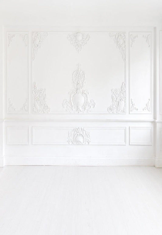 White Sculpture Wall Wedding for Studio Backdrops