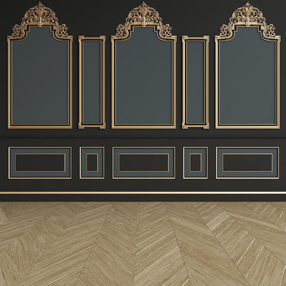 Brown Wood Floor Dark Wall Golden Texture Backdrop for Wedding