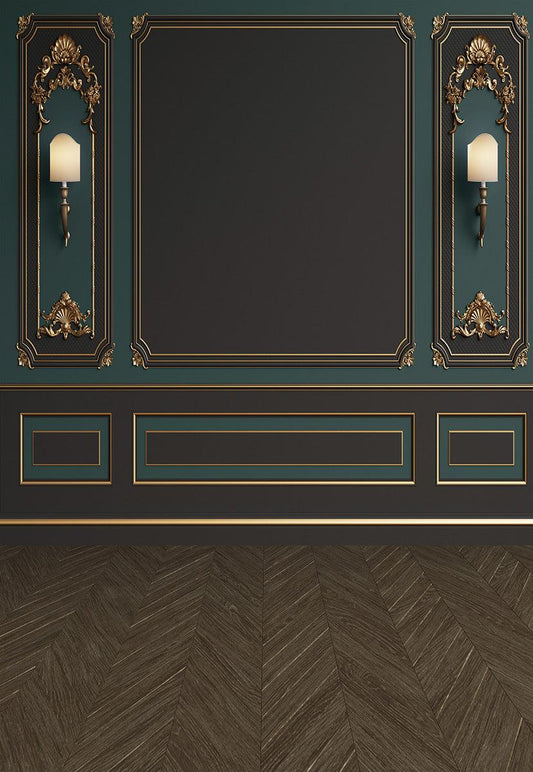 Dark Blue Black Wooden Floor Backdrop Backdrop for Wedding