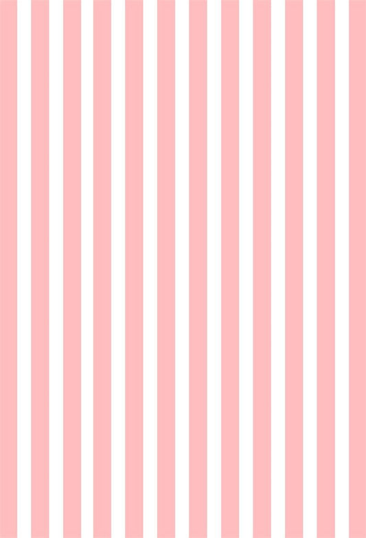 Pink and White Stripes Birthday Backdrops for Photography Prop