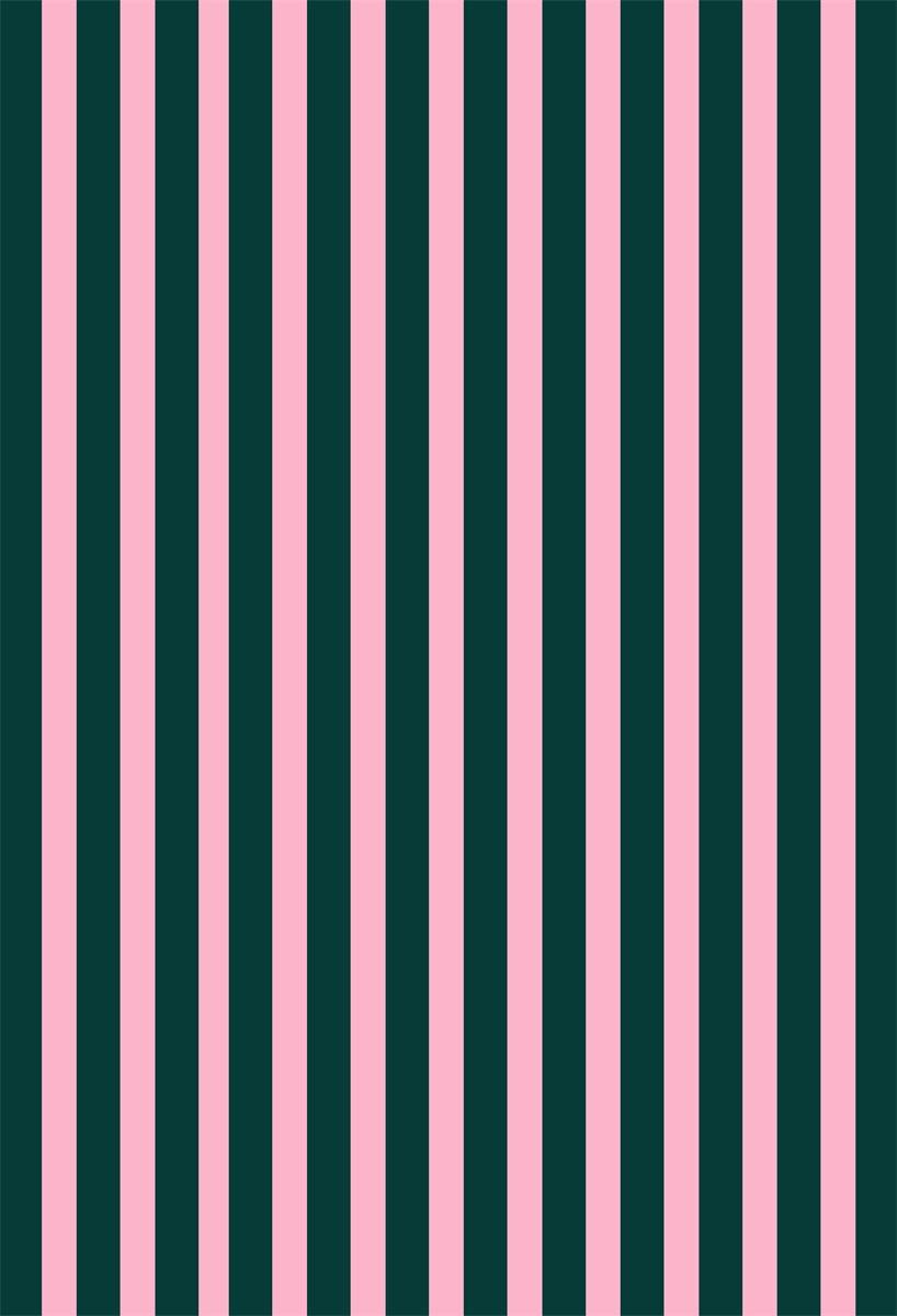 Dark Green and Pink Stripes Fabric Backdrops for Photography