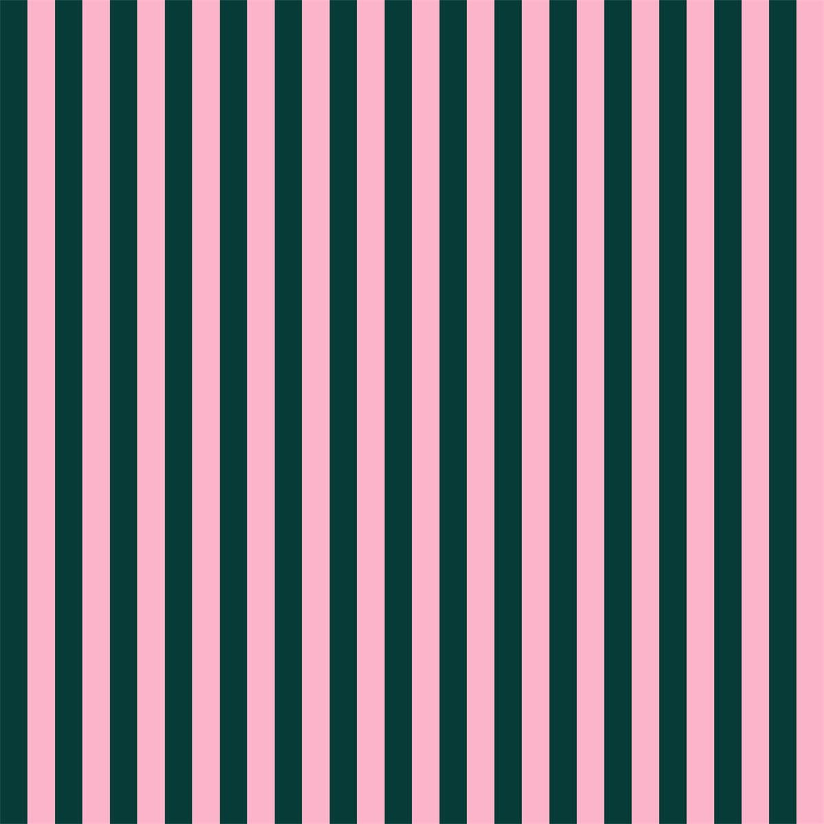 Dark Green and Pink Stripes Fabric Backdrops for Photography