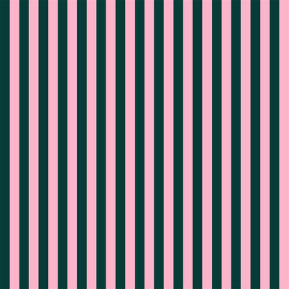 Dark Green and Pink Stripes Fabric Backdrops for Photography
