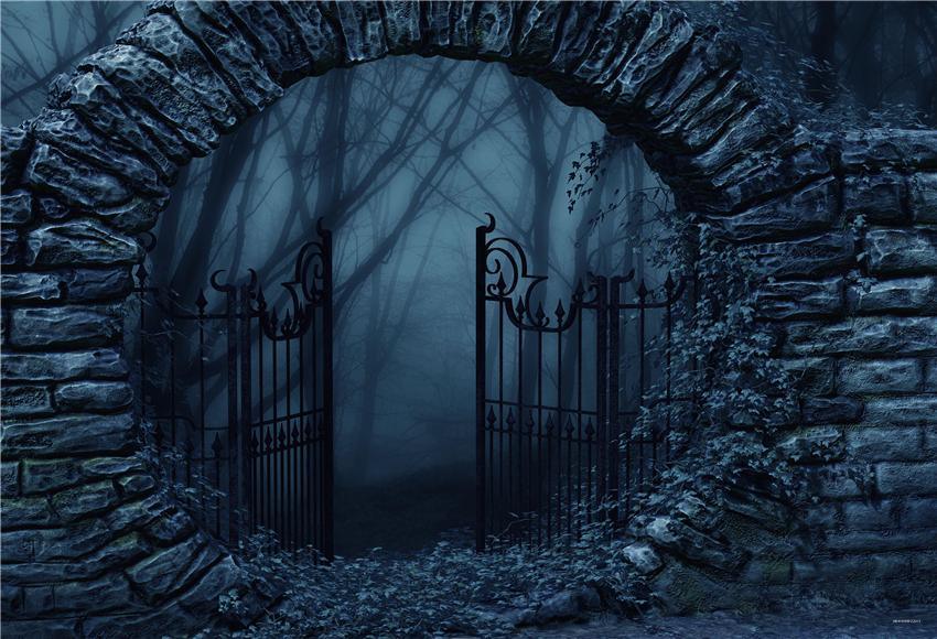 Gate of Hell Brick Halloween Photography Backdrops