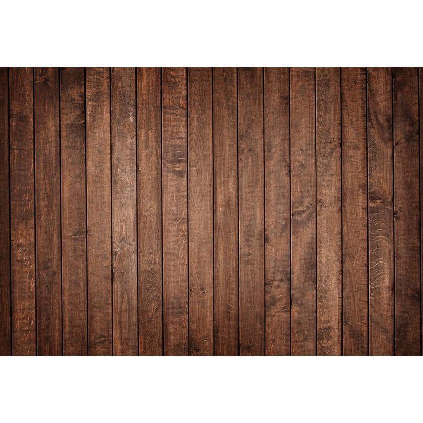 Retro Dark Brown Wooden Floor Photography Backdrop