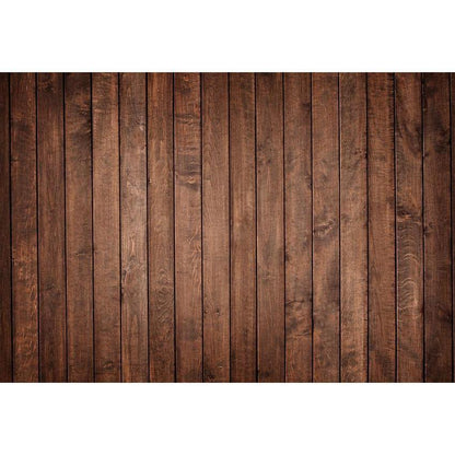 Retro Dark Brown Wooden Floor Photography Backdrop