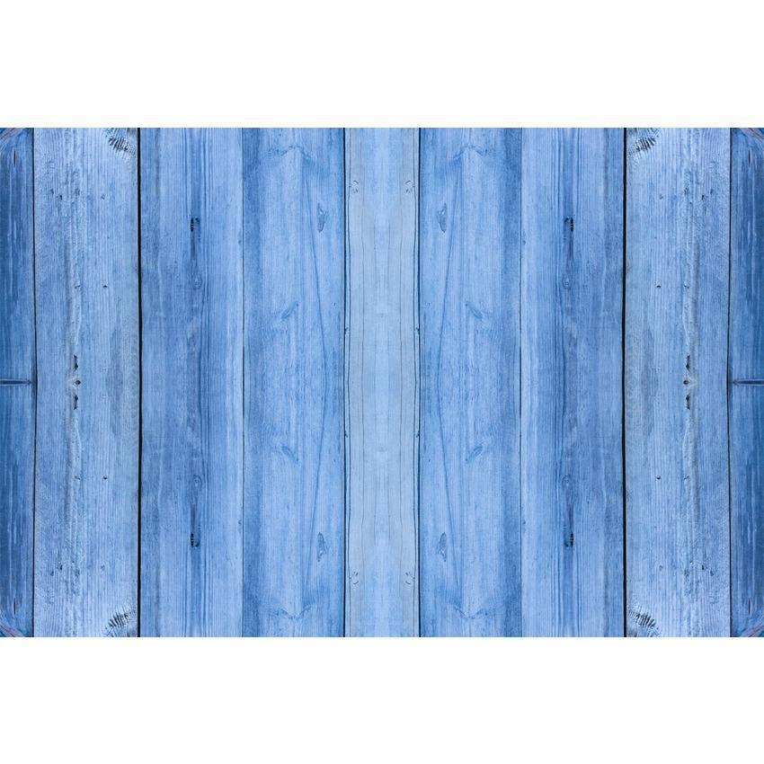 Blue Nature Wooden Floor Texture Backdrop for Photo Booth