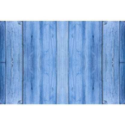 Blue Nature Wooden Floor Texture Backdrop for Photo Booth