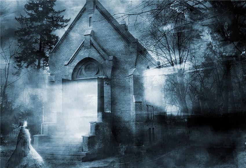 Magic Castle Halloween Photography Backdrop