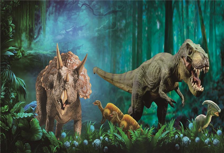 Jurassic Primitive Forest Dinosaur Tropical Backdrop Photography
