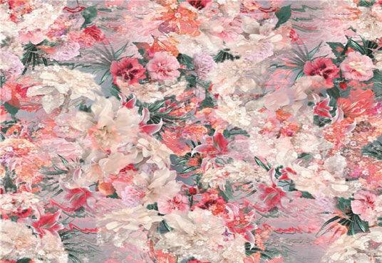 Pink Flowers Baby Show Photo Booth Backdrop