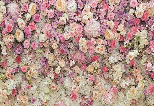 Flower Wall Birthday Decor Background for Party