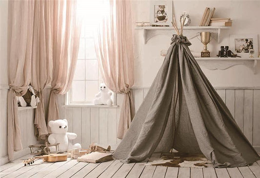 Baby Show Tent Wood Floor Backdrop