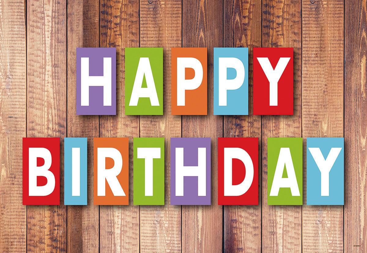 Happy Birthday Wooden Wall Backdrop for Photos