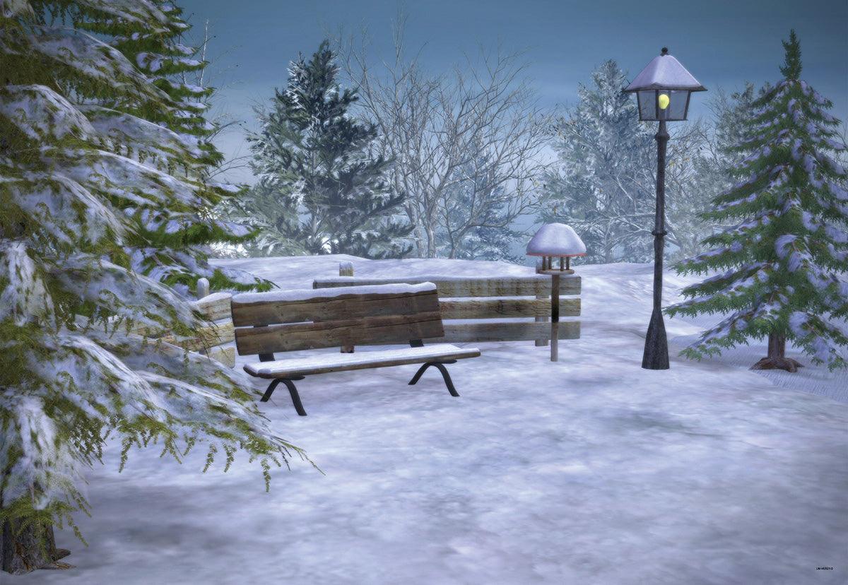 Winter Snow Park Photography Backdrops for Party