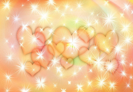 Valentine's Day Shinny Heart Sweet Backdrops