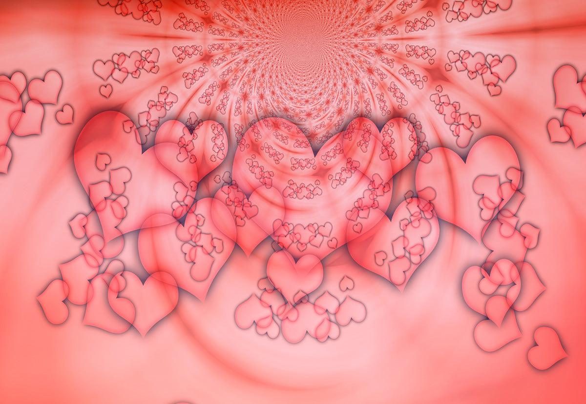 Light Red Heart Sweet Backdrops for Valentine's Day