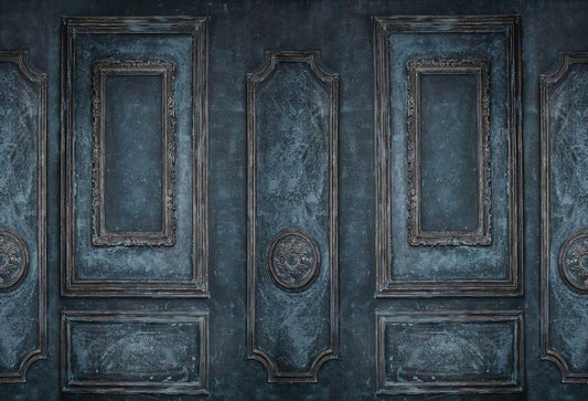 Wedding Vintage Dark Blue Wall Grey Border Photo Studio Backdrops for Photography