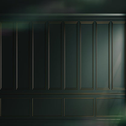 Dark Green Gold Rim Photography Backdrops for Wedding