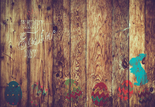 Happy Easter Dark Brown Backdrops