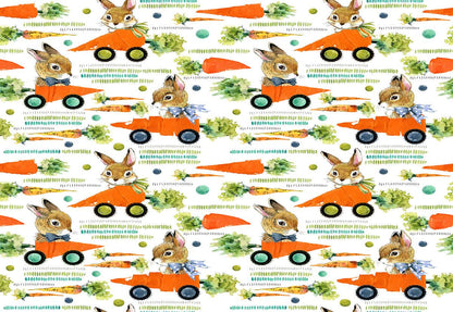 Carrot Car Rabbit Easter Photo Booth Prop Backdrops