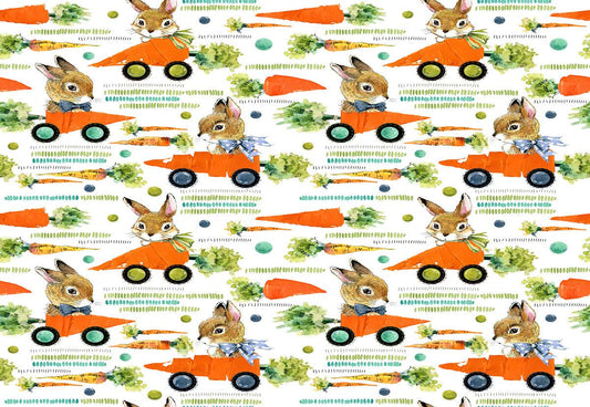 Carrot Car Rabbit Easter Photo Booth Prop Backdrops
