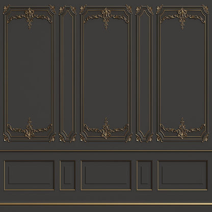 Dark Grey with Gold Texture Art Wall Photo Studio Backdrop for Wedding