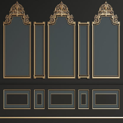 Dark Grey Gold Sculpture Texture Backdrop for Photography Wedding Party