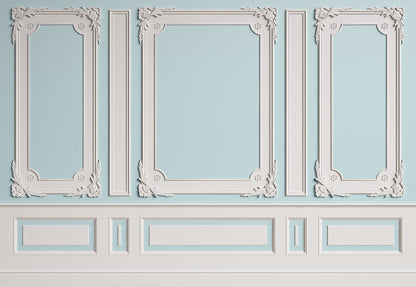 White Light Blue Art Texture Wall Wedding Backdrops for Studio