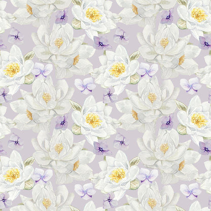 Purple Floral White Flowers Lavender Backdrops