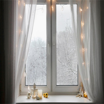 Snow Winter Windows Christmas Backdrop