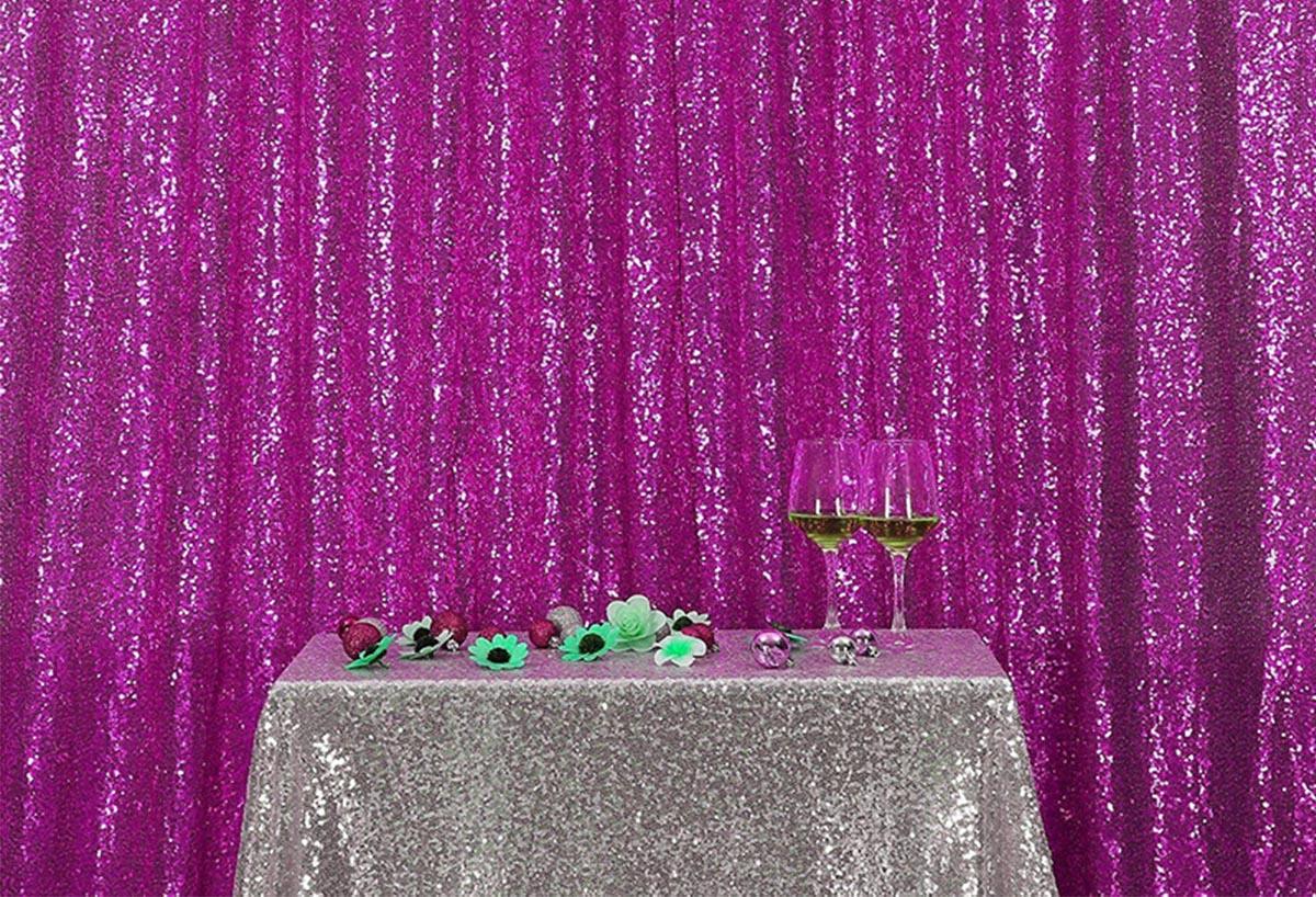 Rose Pink Sequins Fabric Photography Backdrop for Party