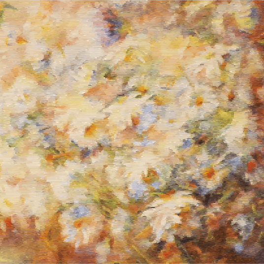 Vector Oil Painting Bouquet of White and Yellow Flowers Photo Backdrop SBH0028