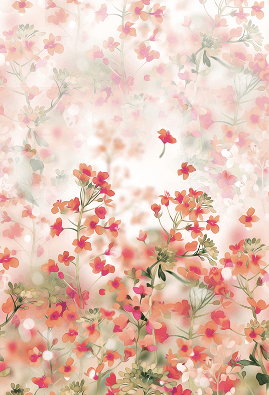 Digital Print Fabric Abstract Halftone Flowers Backdrop for Photography SBH0048