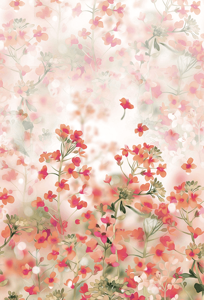 Digital Print Fabric Abstract Halftone Flowers Backdrop for Photography SBH0048