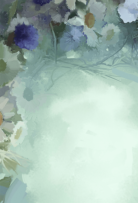 Green Watercolor Floral Abstract Wonderland Background for Photography Props SBH0055