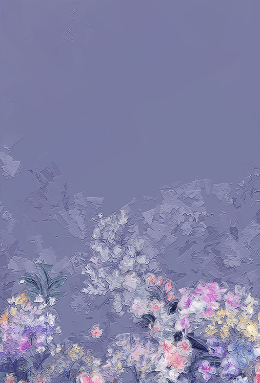 Purple Background Oil Painting Flower Decoration Backdrop for Photography SBH0067