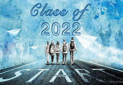 Blue Sky and White Clouds Graduation Party Backdrop for Photography Graduation Party Decorations SBH0084