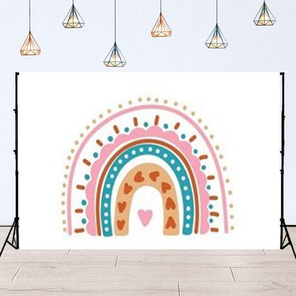 Cute Rainbow Colorful Cute Boho Backdrop for Photography SBH0137