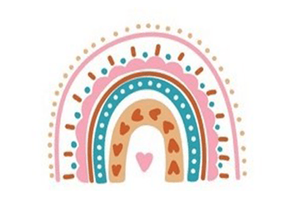 Cute Rainbow Colorful Cute Boho Backdrop for Photography SBH0137